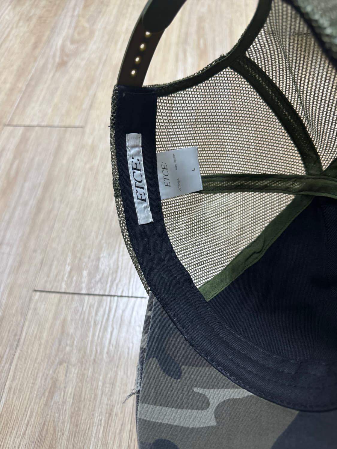 L) etce 카모 스컬 패치 메쉬캡 모자 상품이미지4