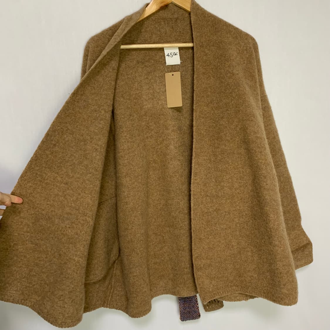 45R 울 코트 오픈 가디건 브라운 봄가을 아우터 빈티지 상품이미지6