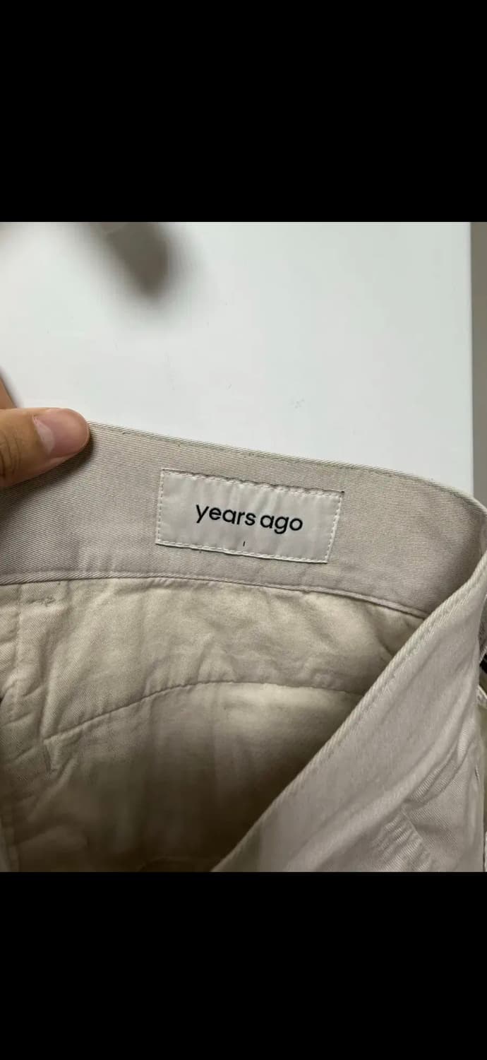 이얼즈어고 원턱 와이드 치노 원와치 아이보리 1사 s 상품이미지3