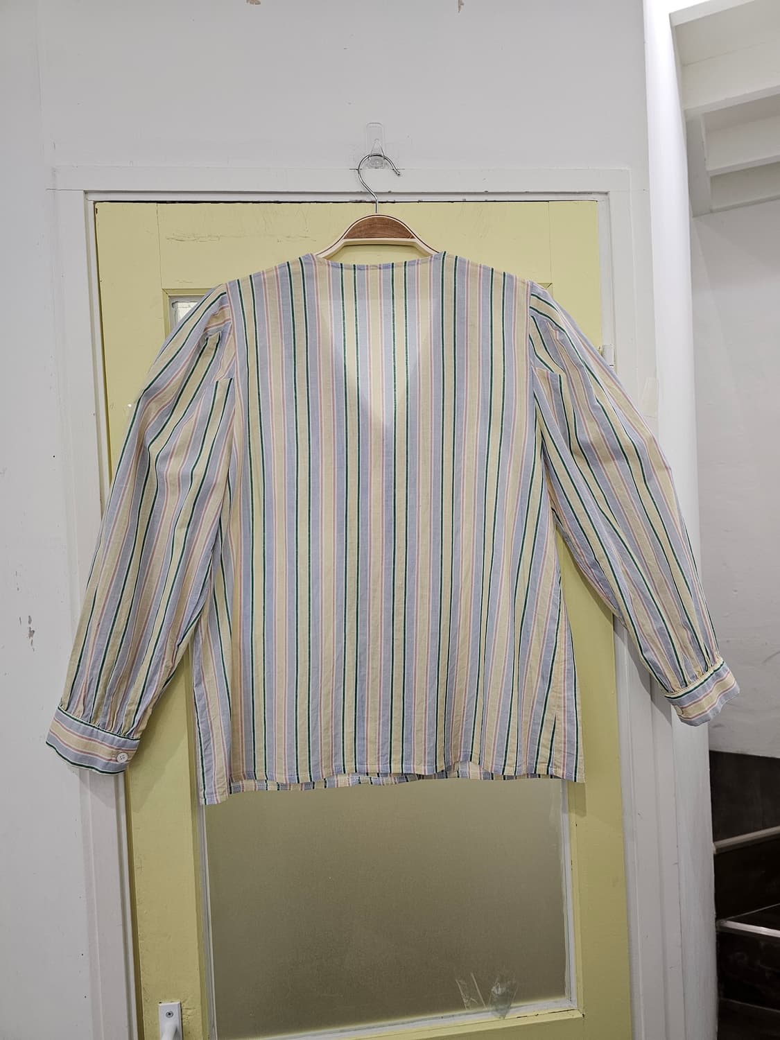 Japan 빅카라 스트라이프 셔츠 블라우스 상품이미지4