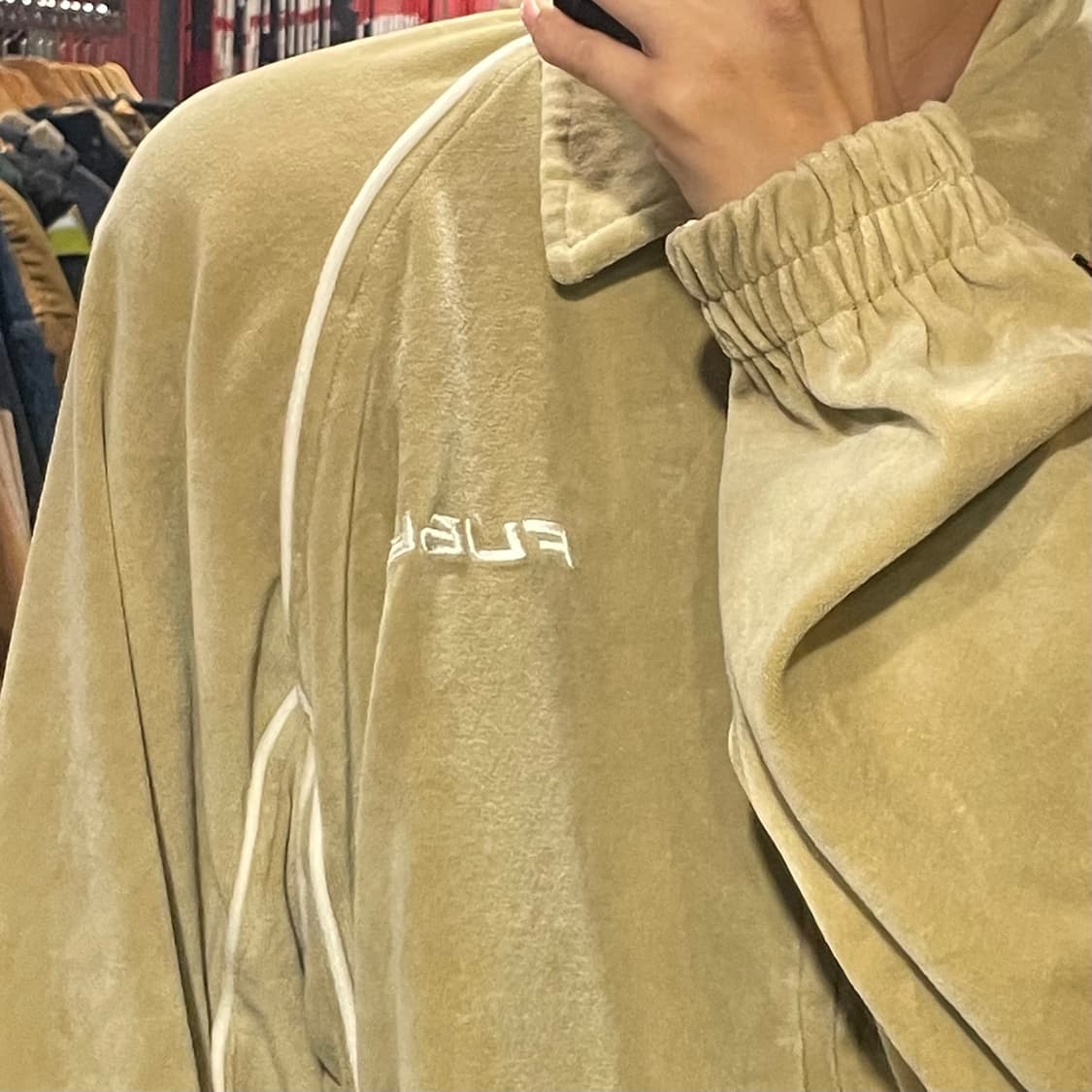 [IM] FUBU 푸부 베이지 벨벳져지 상품이미지6