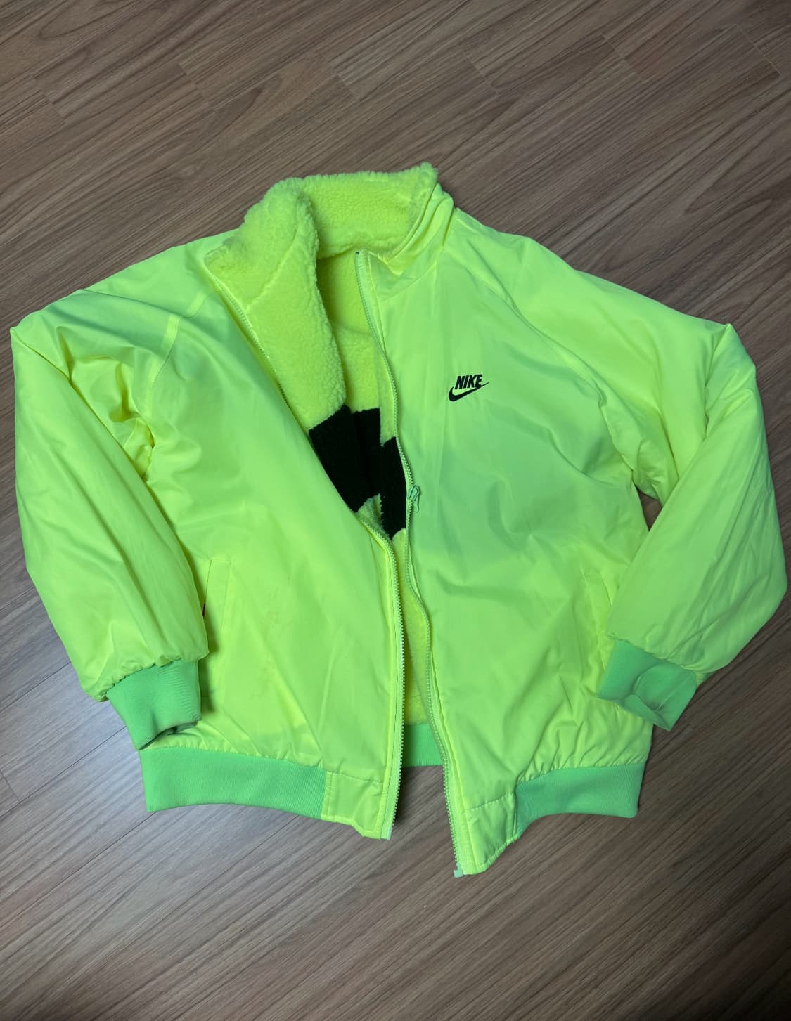 [xl] 나이키 빅스우시 네온 후리스 집업 봄버 상품이미지1