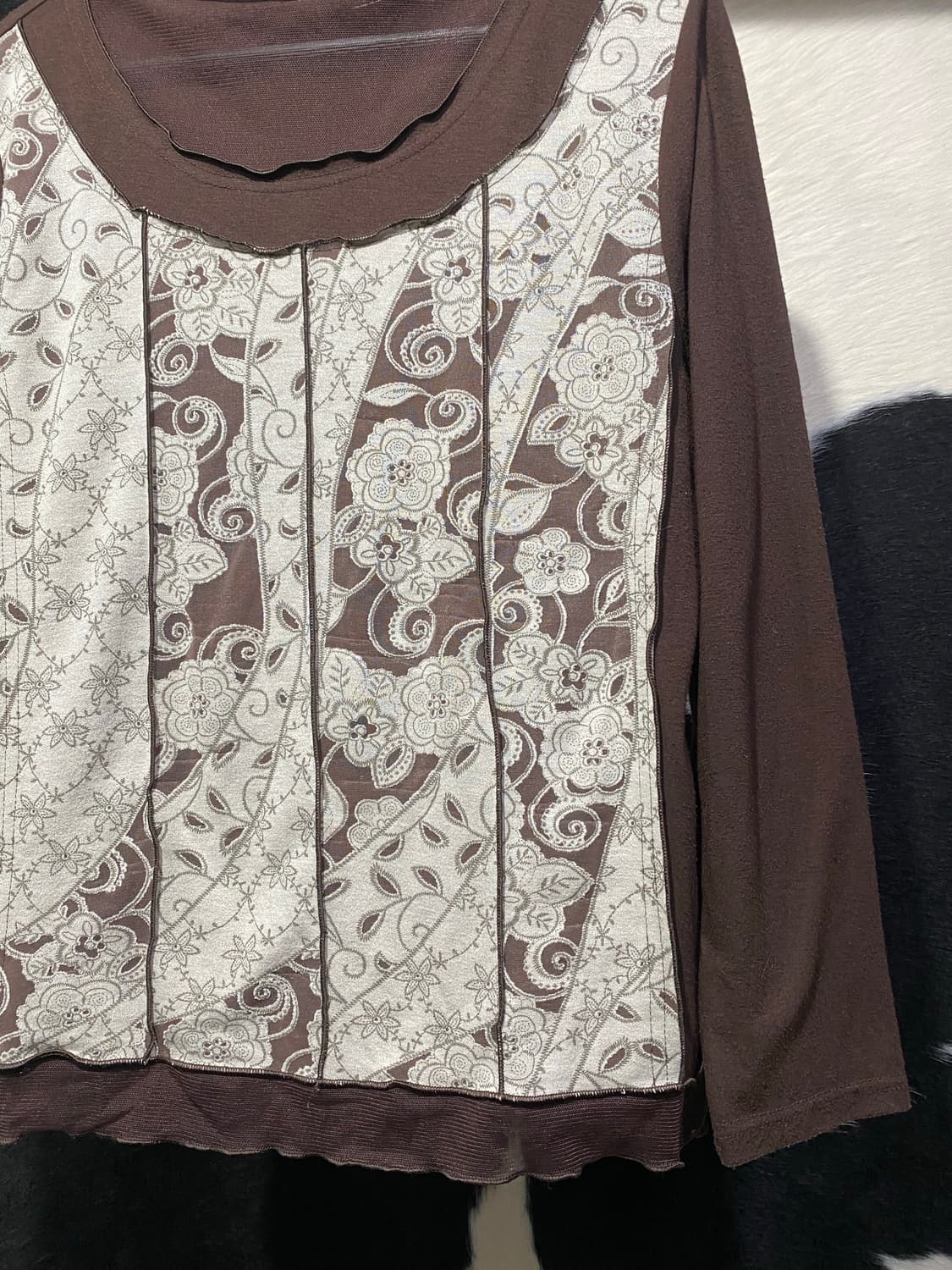 Donnez-moi 메쉬 레이어드 오리엔탈 목폴라 상품이미지4