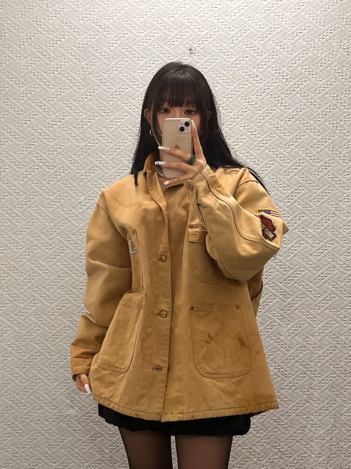 칼하트 빈티지 컨트리 패치 초어 디트로에드 워크자켓 105 C10730 상품이미지2