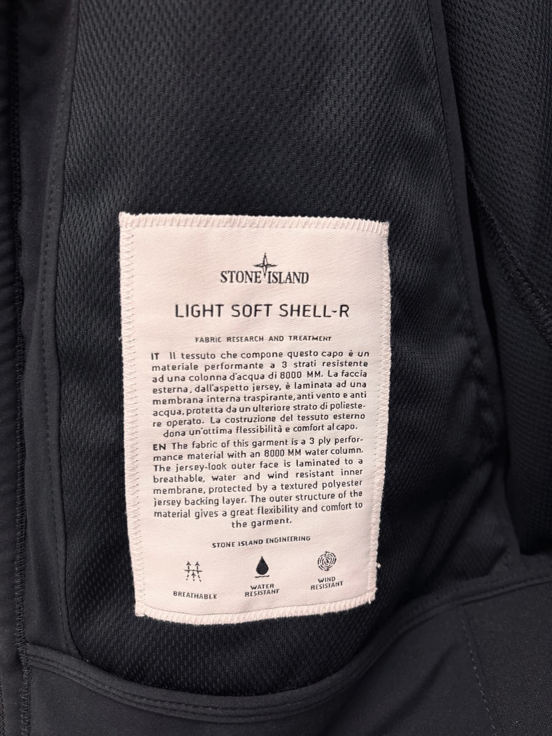 스톤아일랜드 Stone Island 라이트 소프트쉘-R 후드 자켓  상품이미지7