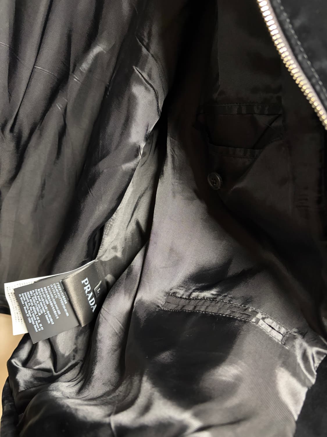프라다 벨벳 블루종 자켓 상품이미지5