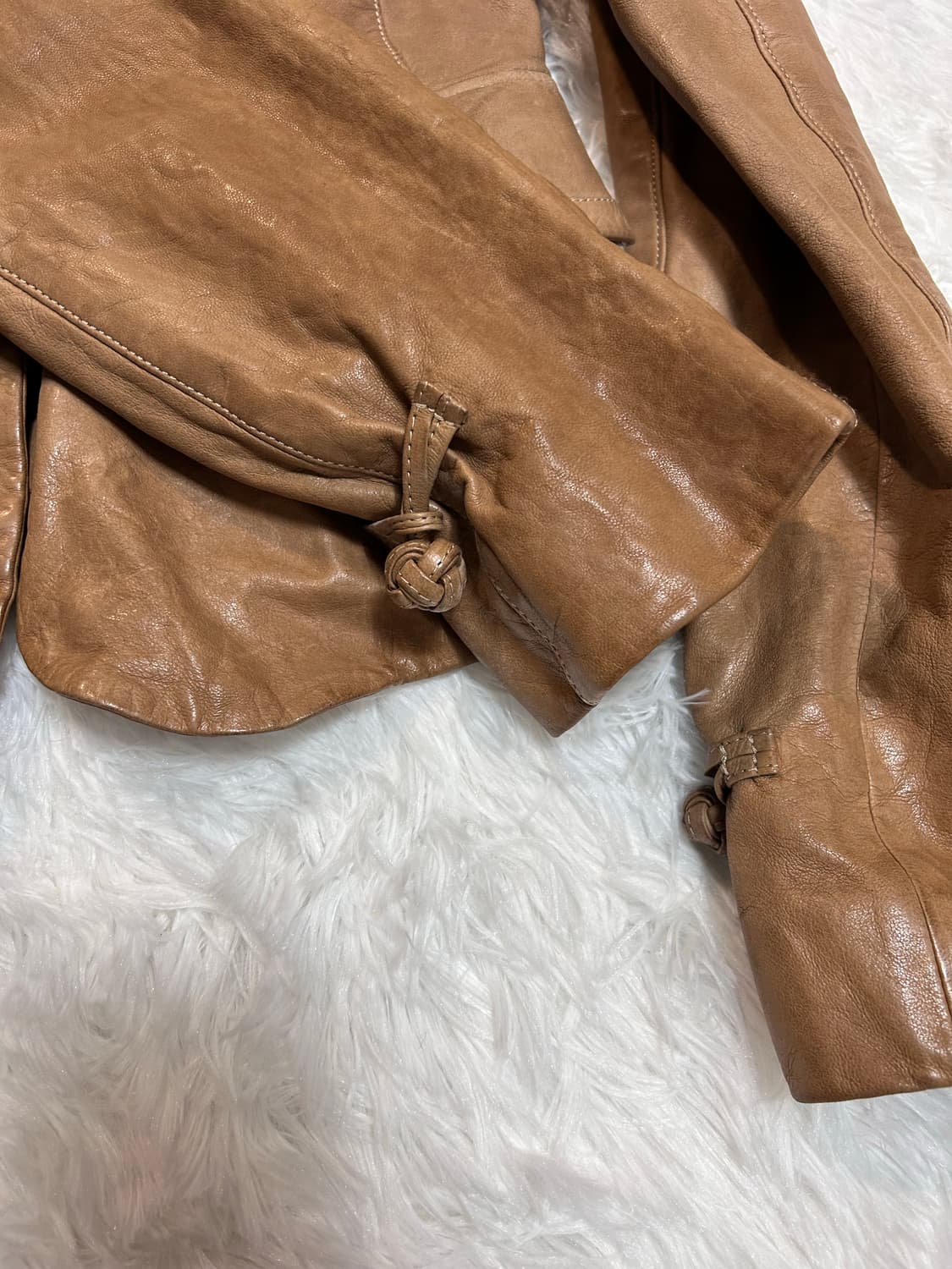 Armani Collezioni fringe lambskin jacket 상품이미지4