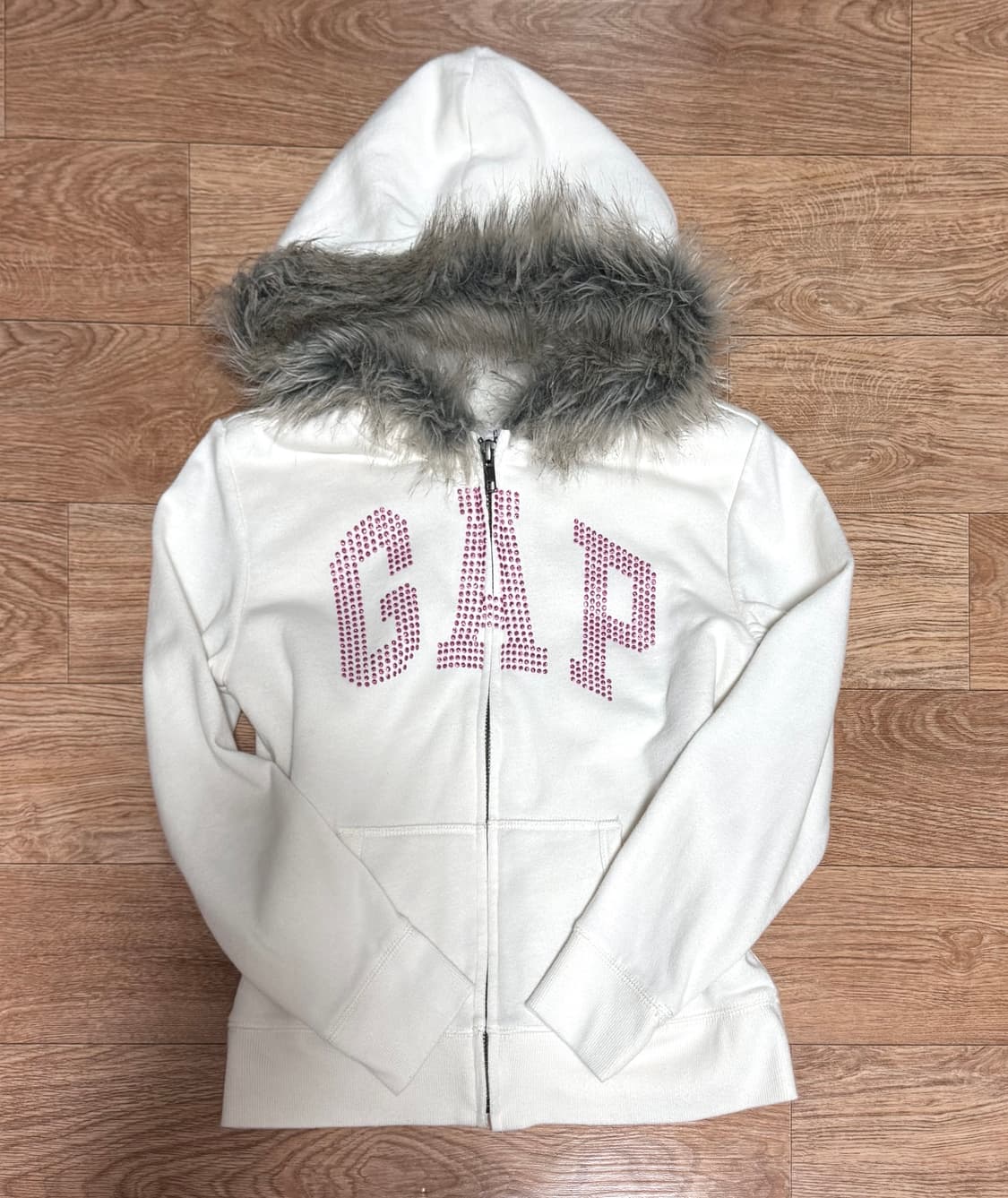 갭 딱붙핏 퍼 후드집업 상품이미지2