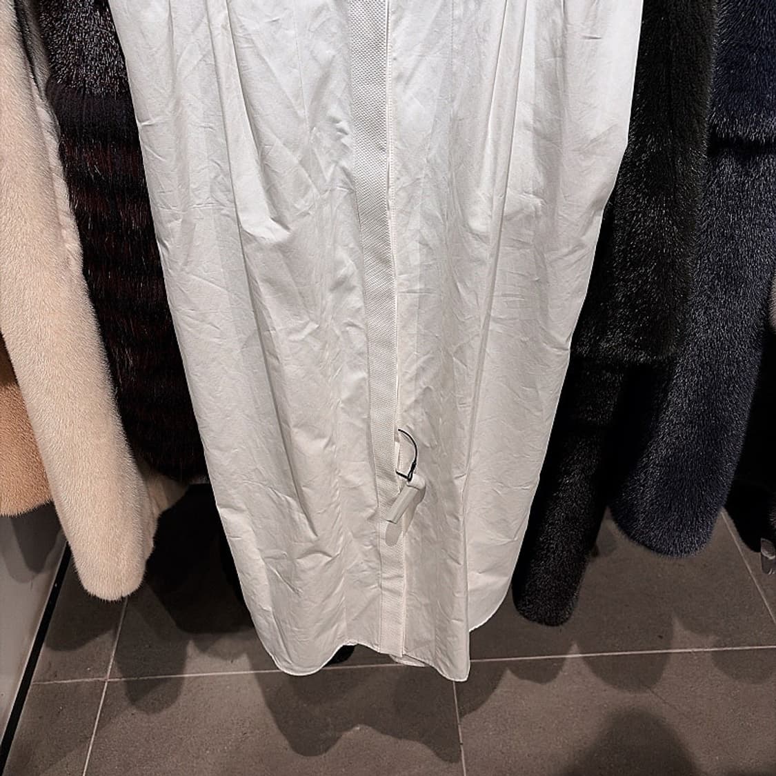 (정품/새상품) 알렉산더 맥퀸 여성 화이트 포플린 펜슬 셔츠 드레스 상품이미지3