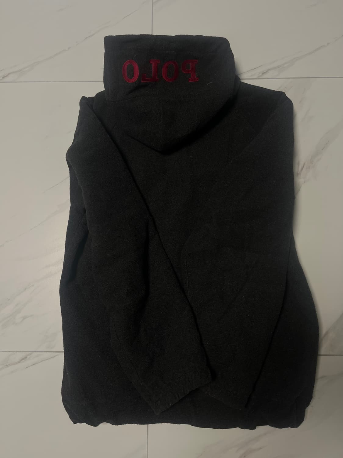 폴로 올드스쿨 후드 가디건 차콜 상품이미지2