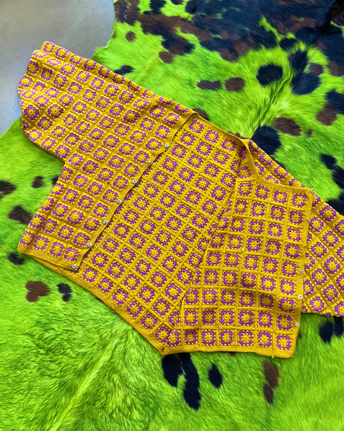 Japan Handmade Crochet Knit Cardigan 상품이미지7