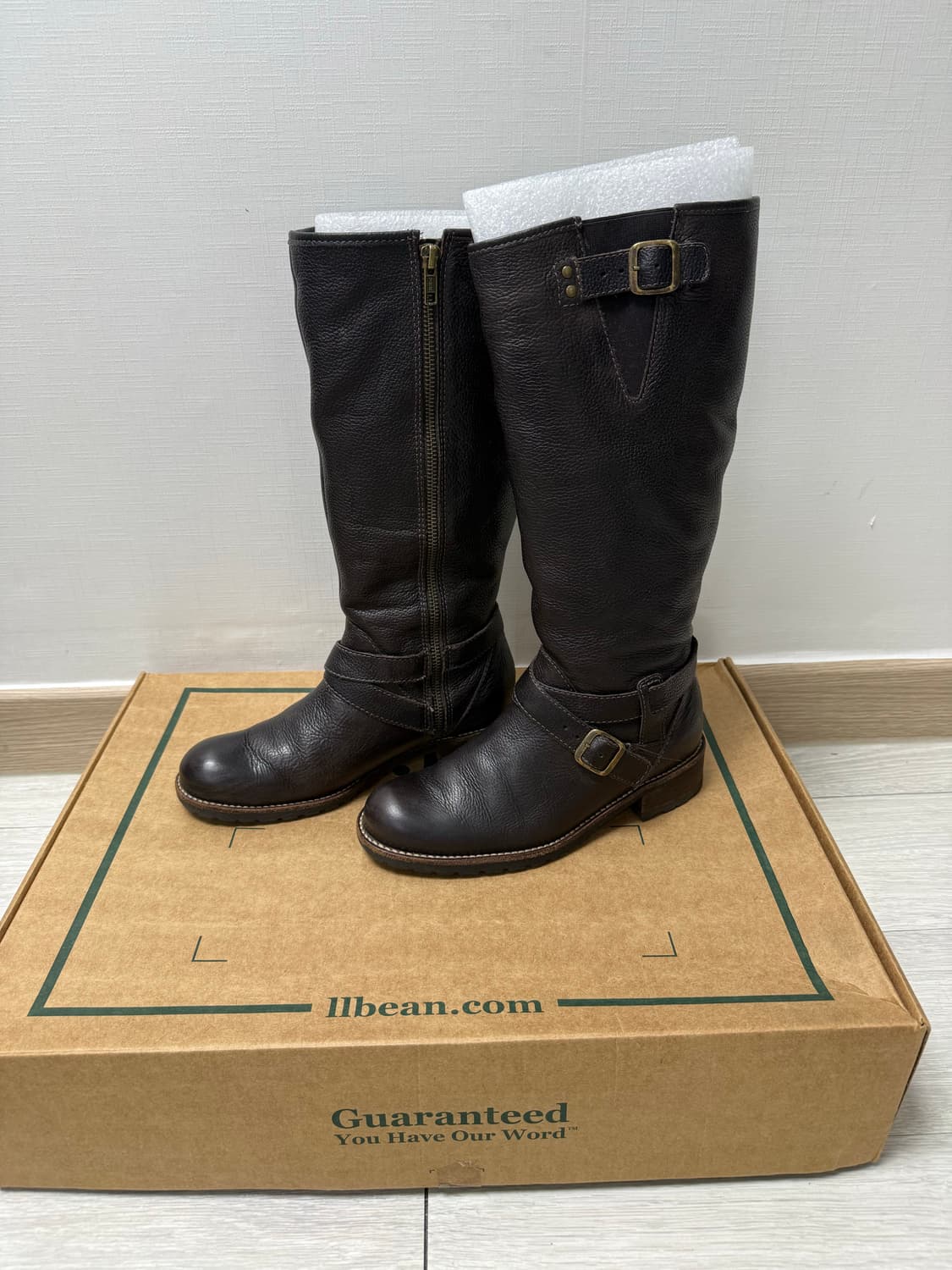 (230)LLBEAN 엘엘빈 레더 엔지니어부츠 브라운 상품이미지1