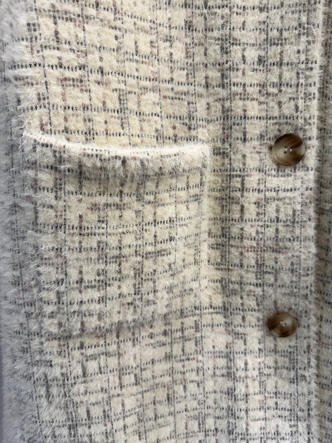 누비안감 포인트 8부소매 니트자켓 상품이미지2