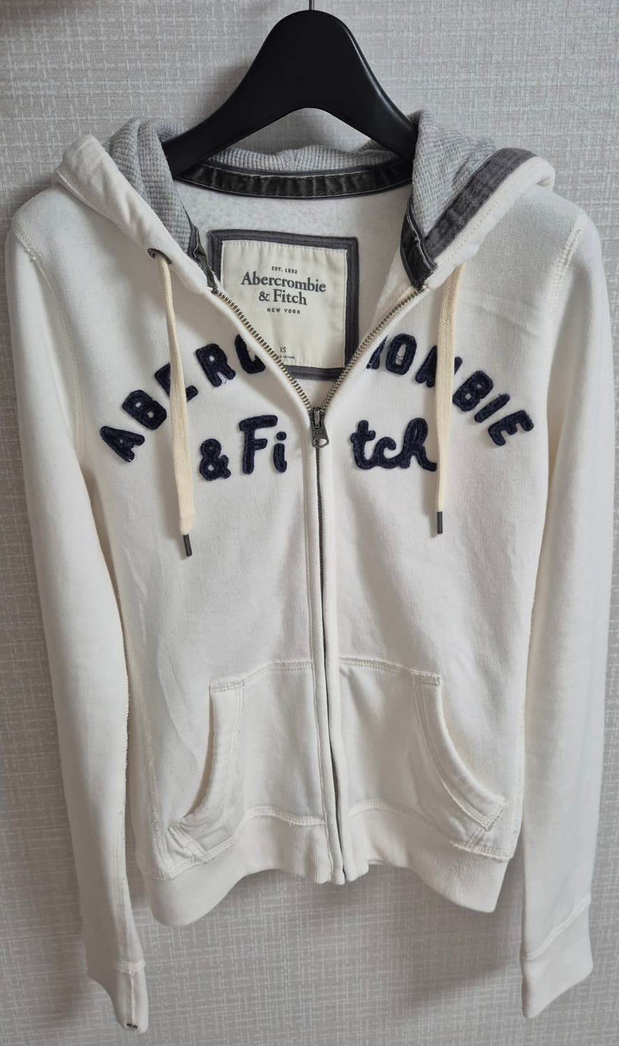 아베크롬비 화이트 후드집업xs 상품이미지3