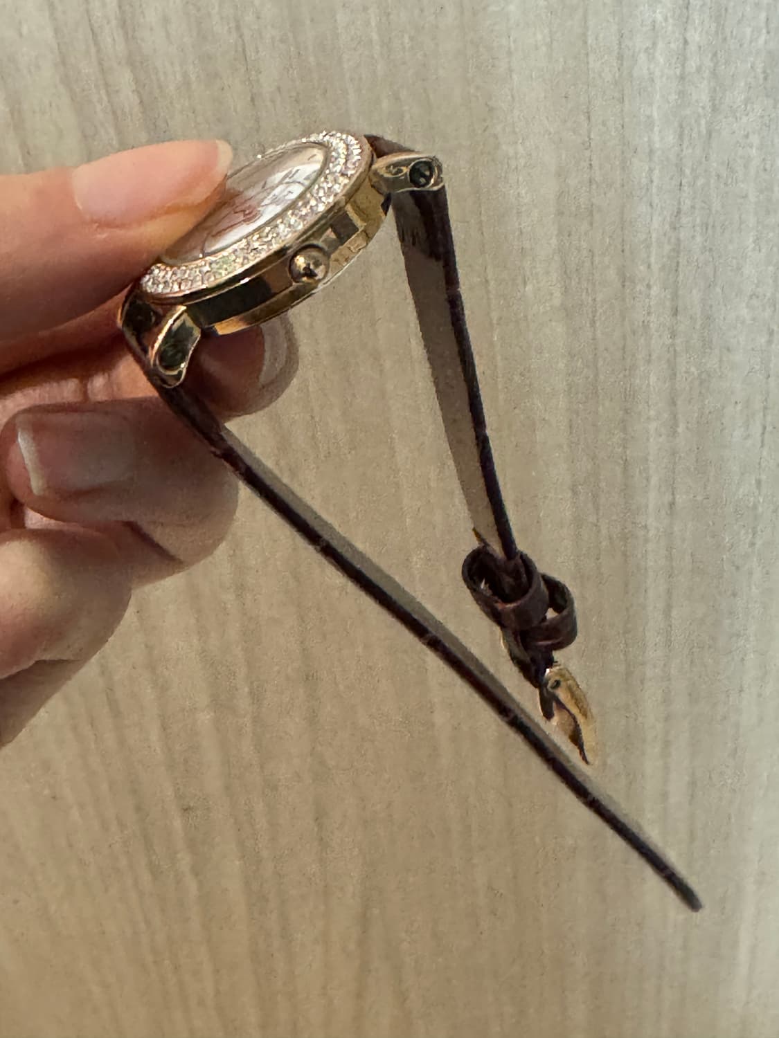 탠디 여성용 가죽 손목시계 브라운 상품이미지5