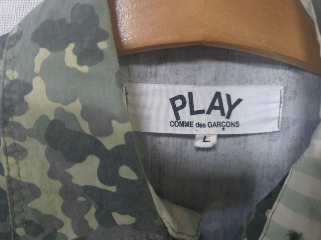 희귀템 아카이브 꼼데가르송 플레이 AD2009 카모플라쥬 워크 자켓 셔츠 상품이미지8