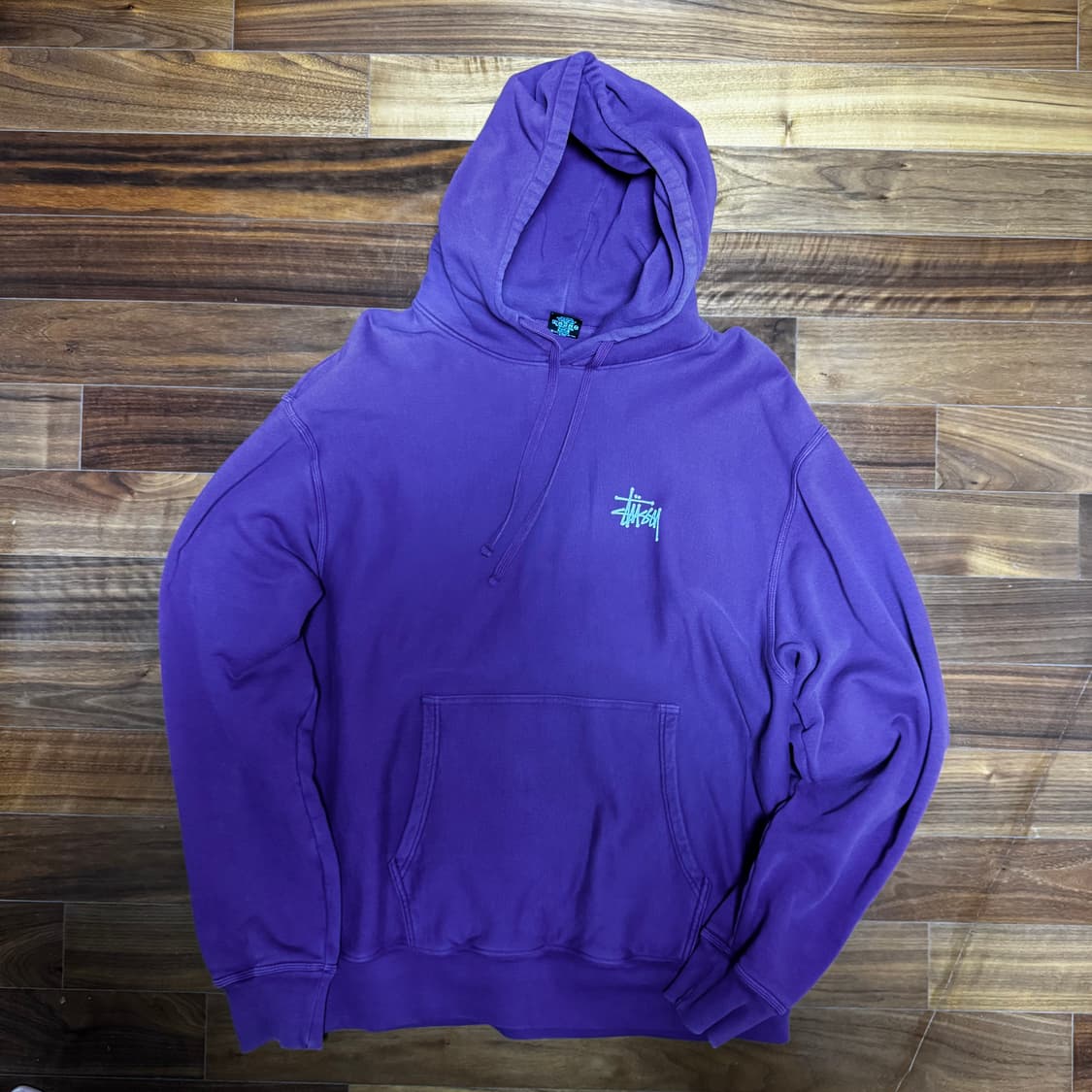 스투시 피그먼트 후드 퍼플 xl 상품이미지2