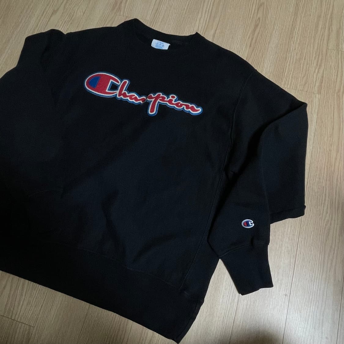 Champion 챔피온 리버스위브 블랙 맨투맨 재팬라인 상품이미지1