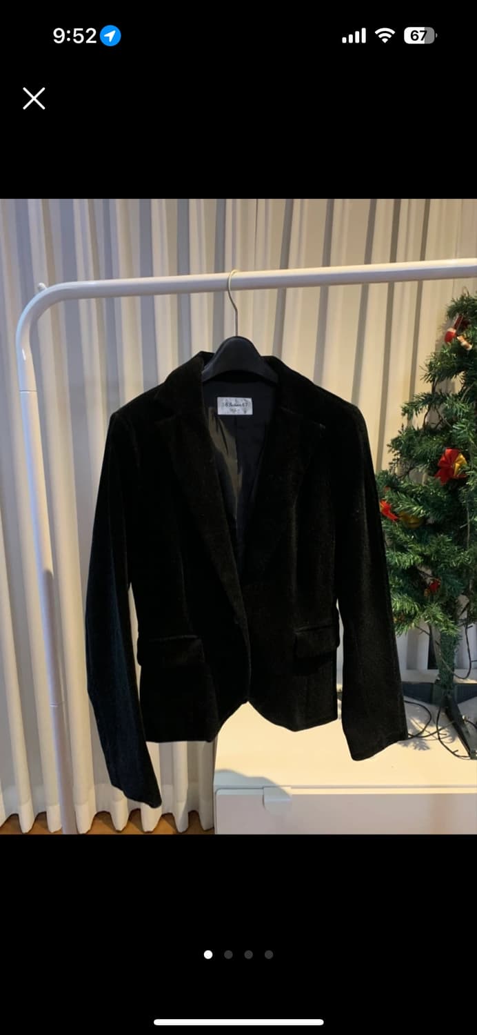 검정 벨벳 블레이저 상품이미지1