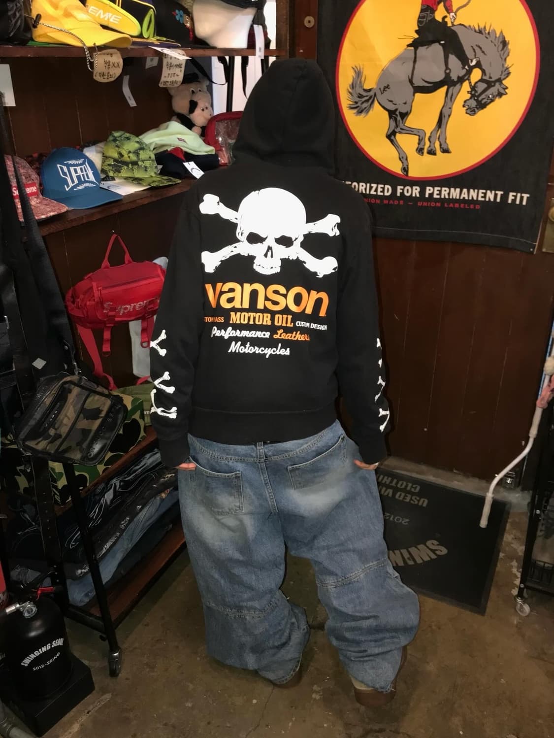 Vanson Skull Printing Hood Zip-Up 상품이미지2