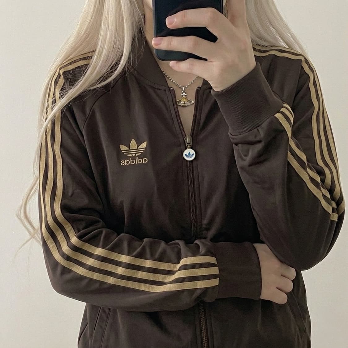 아디다스 희귀 코코아 브라운 져지자켓 상품이미지1