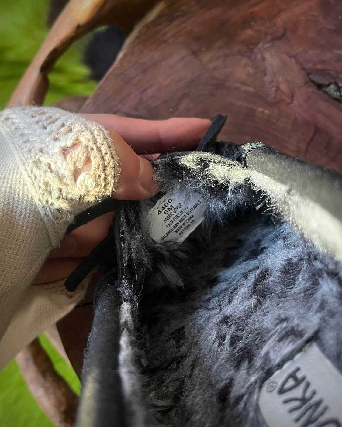 MinneTonka Fur Lining Black Moccasin 상품이미지6