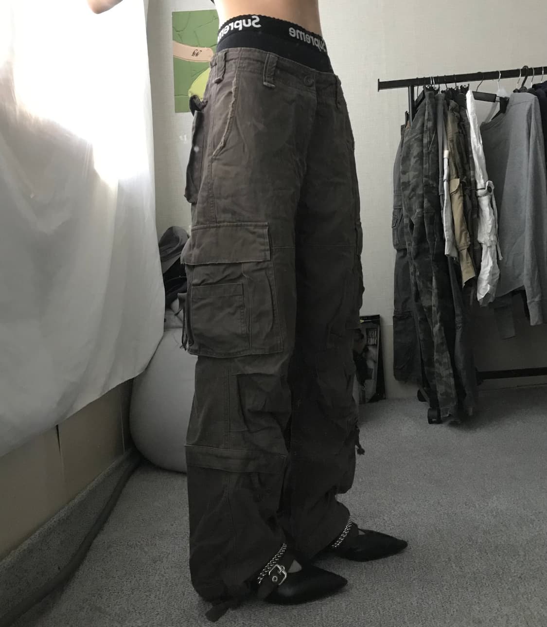 빈티지 브라운 와이드핏 카고팬츠 상품이미지1