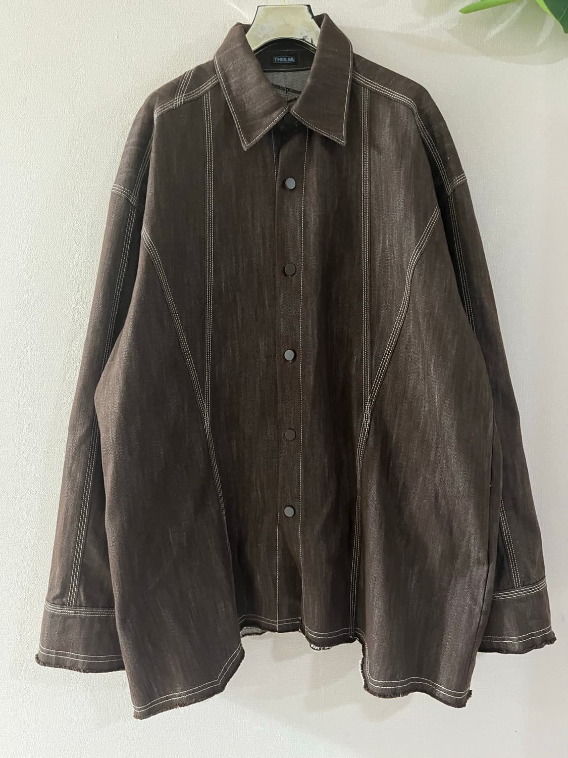 THEILMA 더일마 브라운스티치 자켓셔츠 상품이미지1