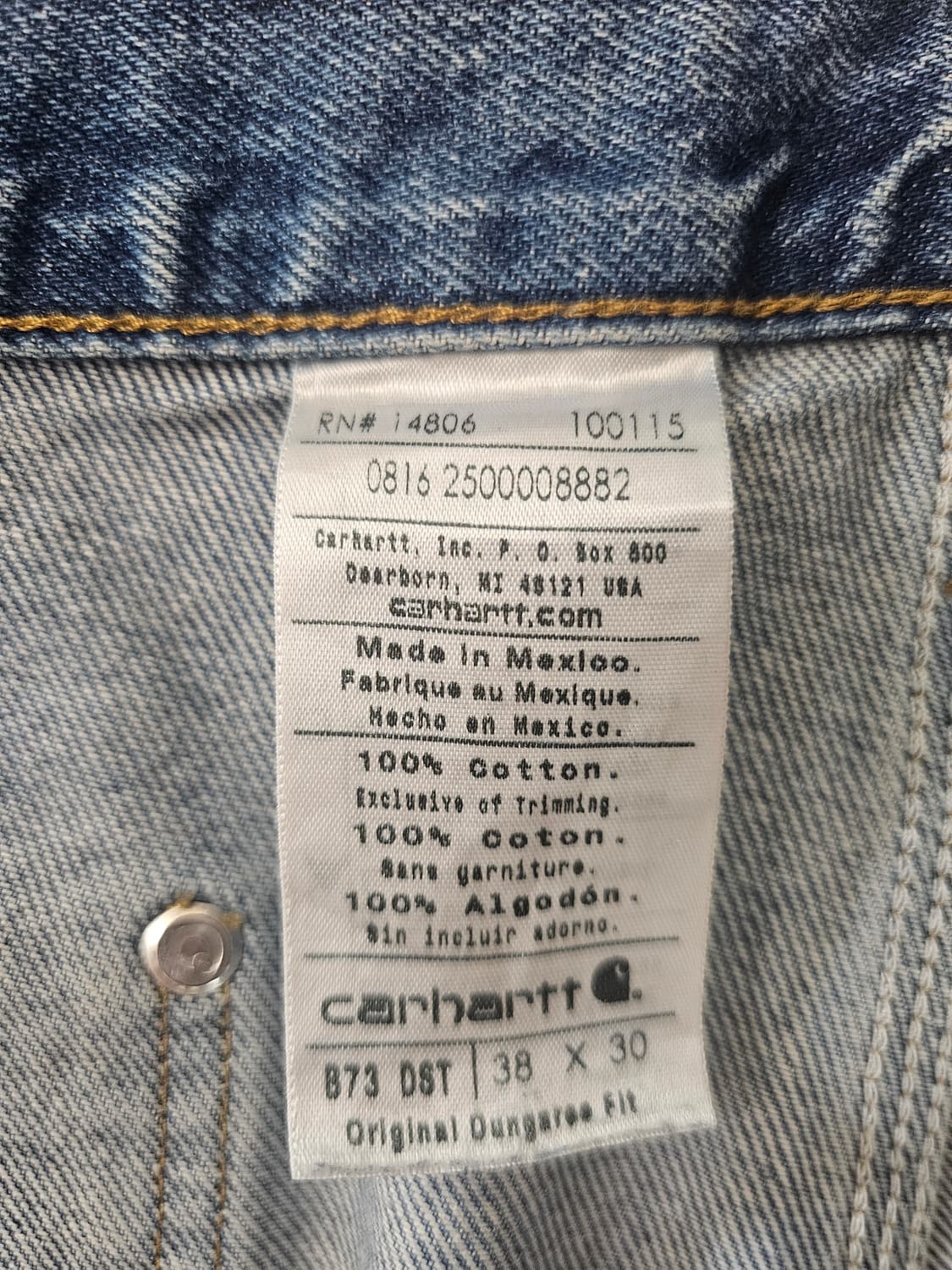 칼하트 더블니 데님 허리 38X30 상품이미지5