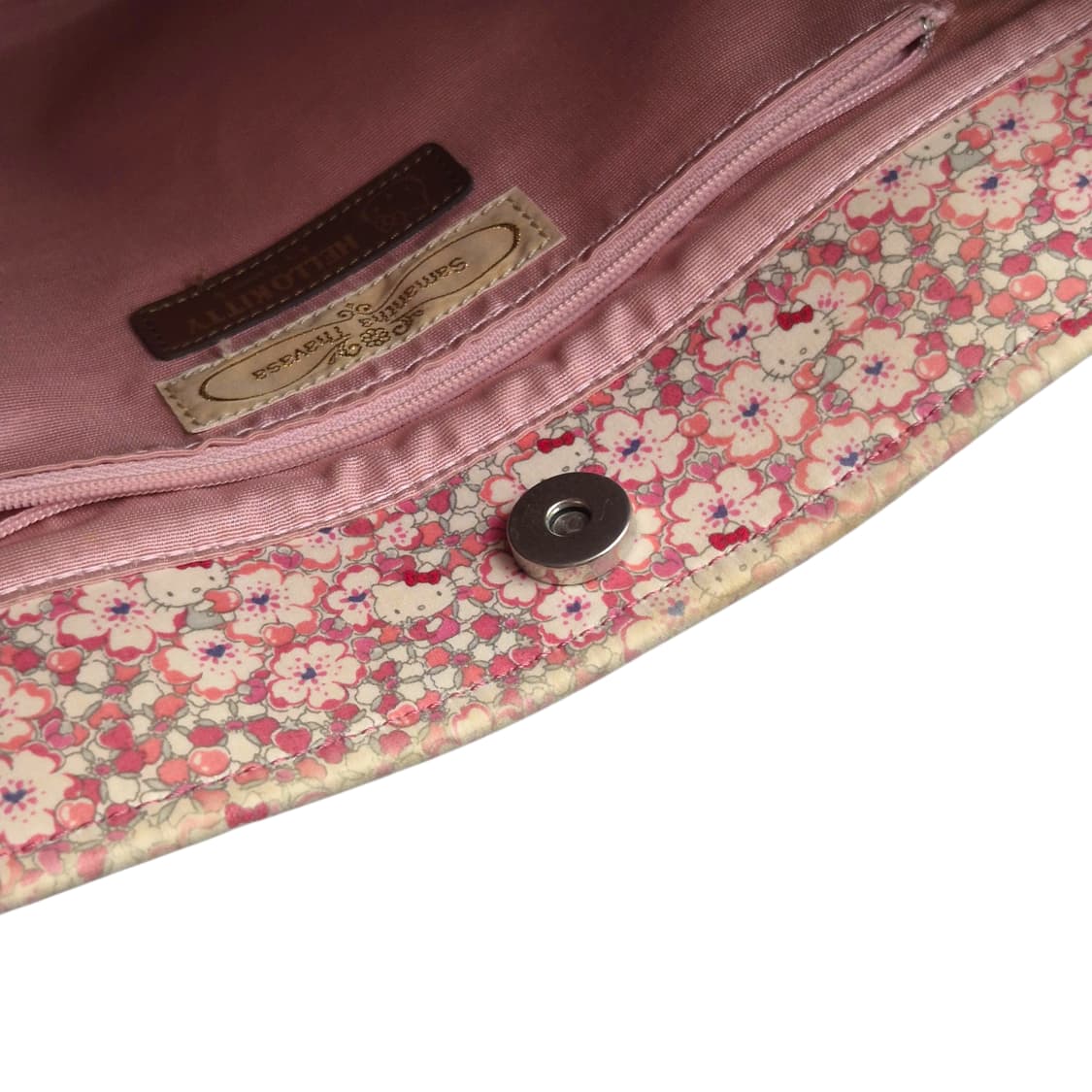 10s 사만사타바사 키티 콜라보 플로랄 뱀부 토트백 상품이미지6