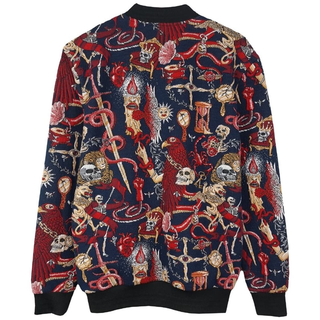 [자라] 빈티지 패턴 쟈카드 집업 블루종 자켓 M18703 상품이미지3