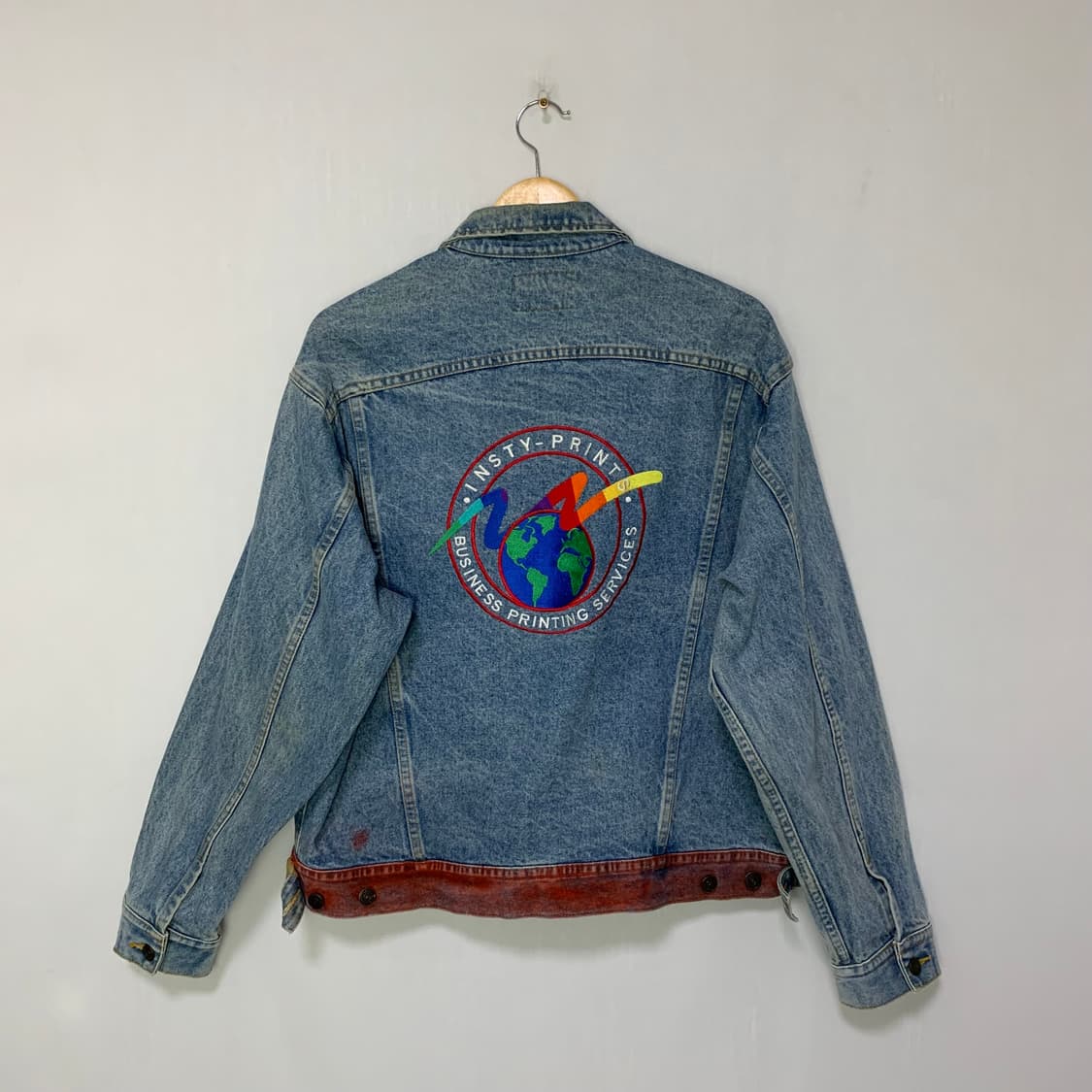 Lee 워싱 연청 데님 홍콩 빈티지 청자켓 빈티지 L 상품이미지4