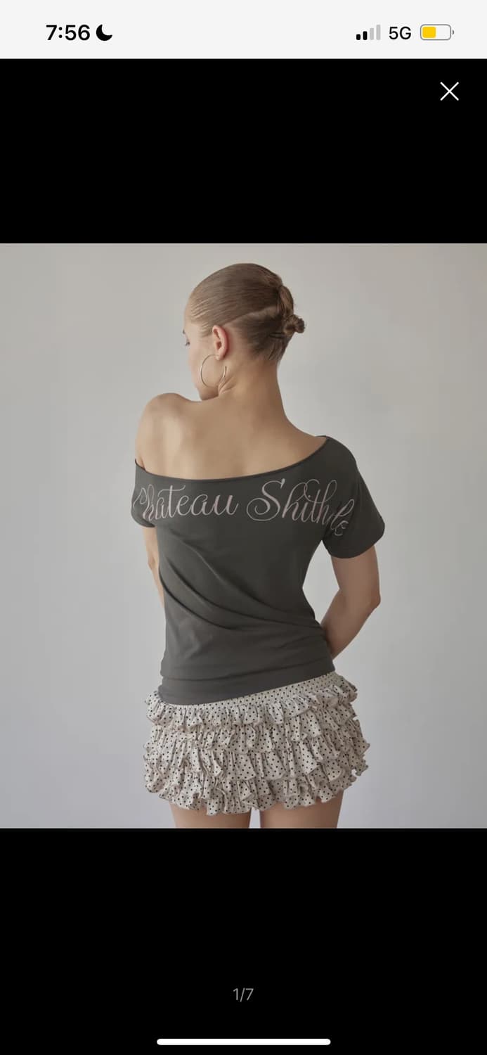 스컬프터 Chateau Shithole Tie Tee Charcoal 상품이미지2