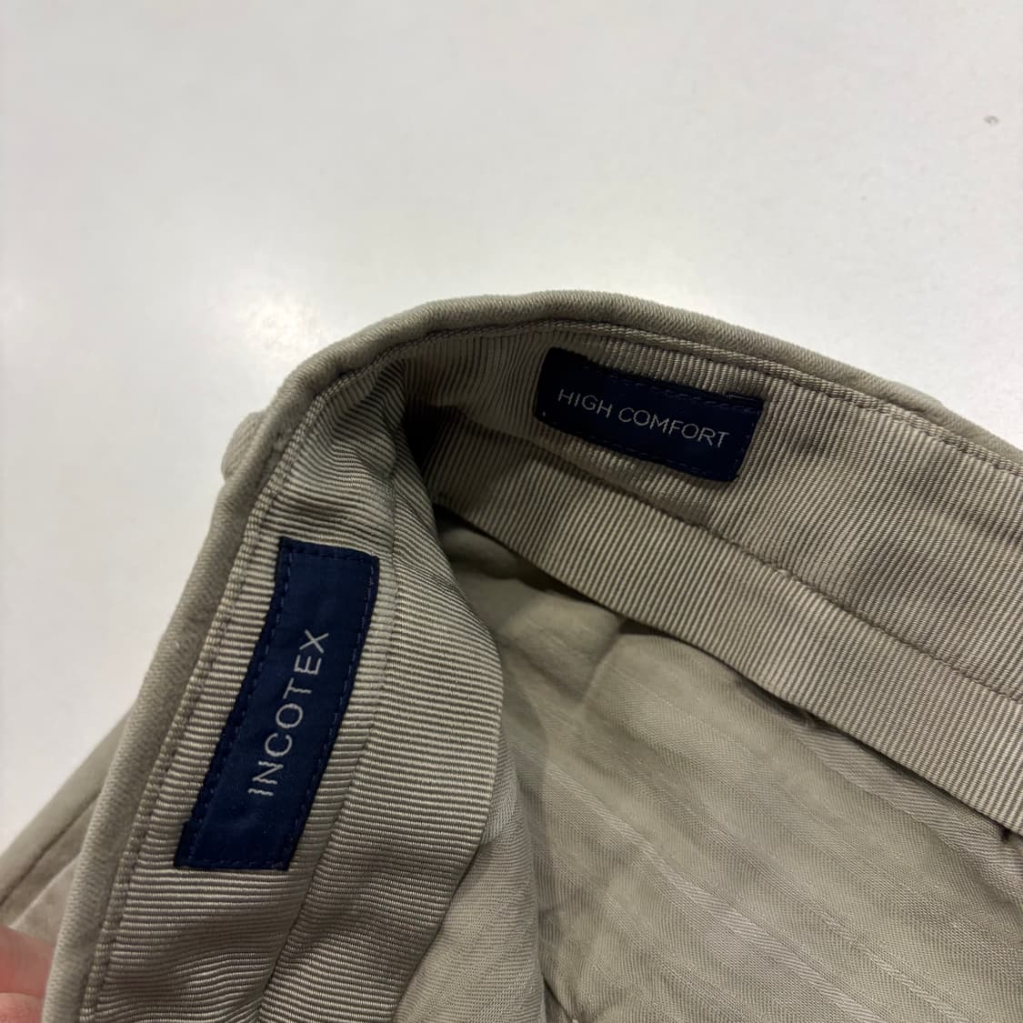 [48] 인코텍스 베이지 수입택 코튼 폴리 팬츠 D731 상품이미지4