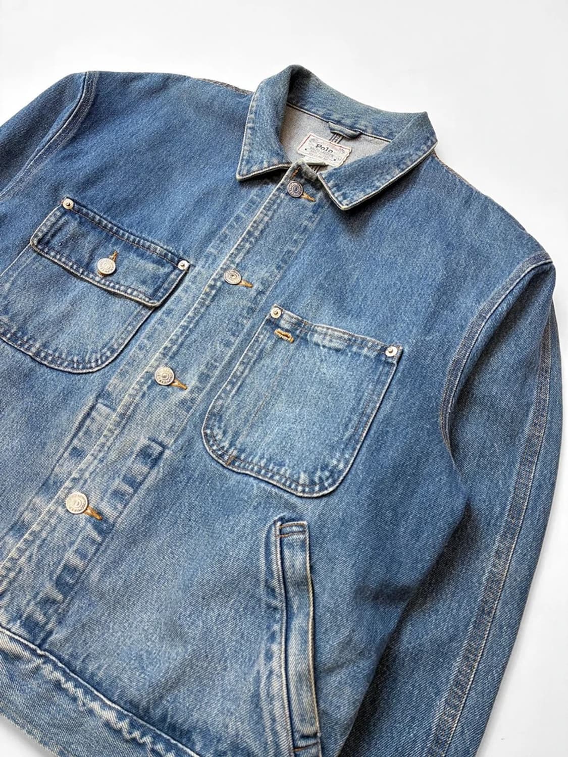 폴로 랄프로렌 90s USA 덩가리 트러커 숏 데님 자켓 PN5079 상품이미지2