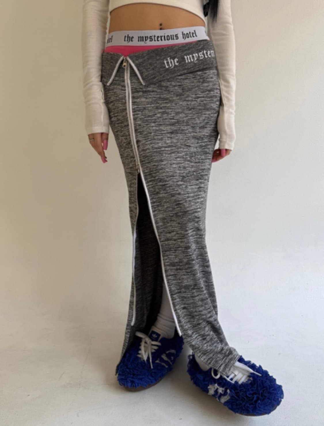 더미스테리어스호텔 집업 롱 스커트 상품이미지1