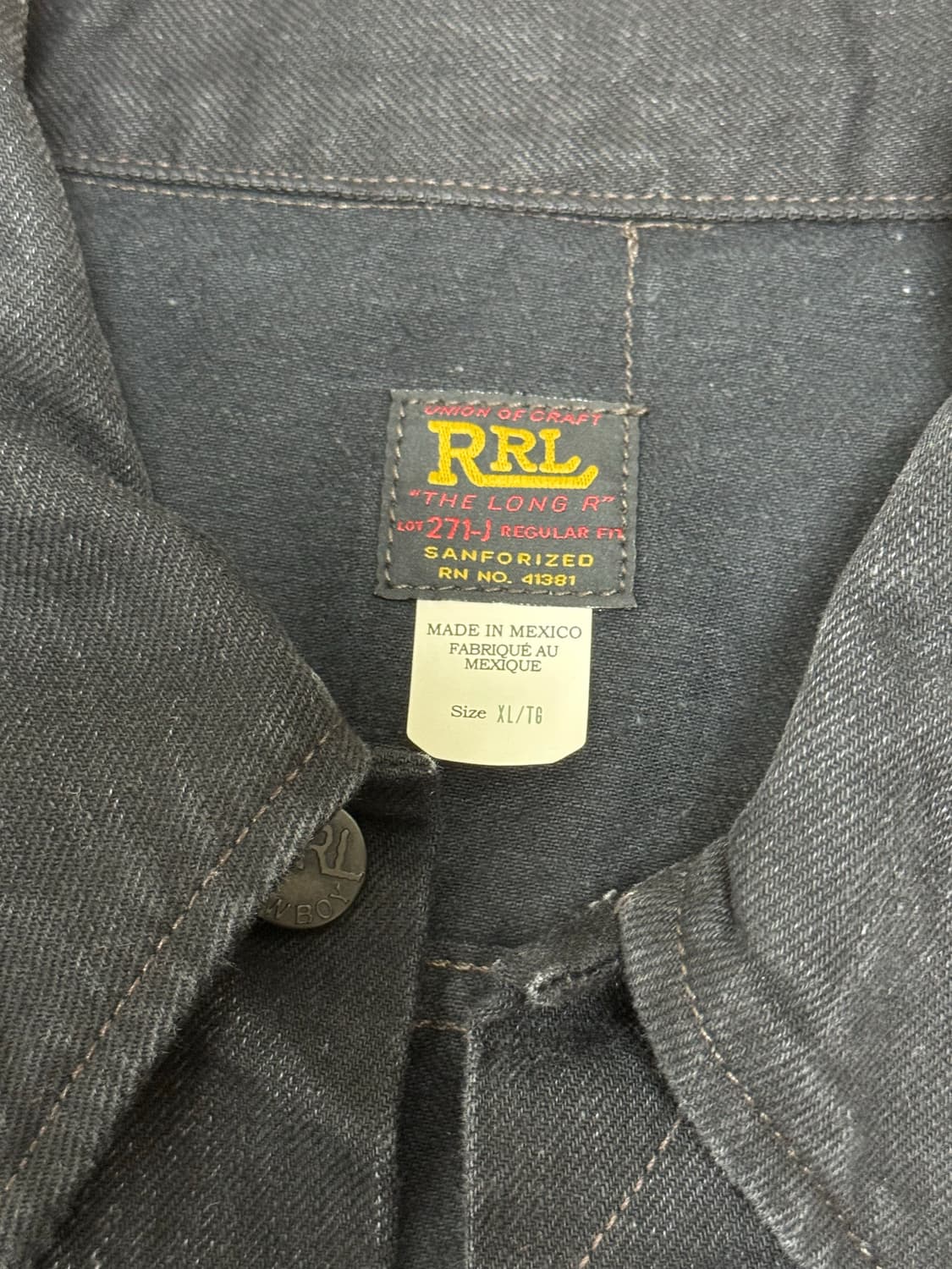 새) RRL lot271 멕시코산 구형 XL사이즈 상품이미지3