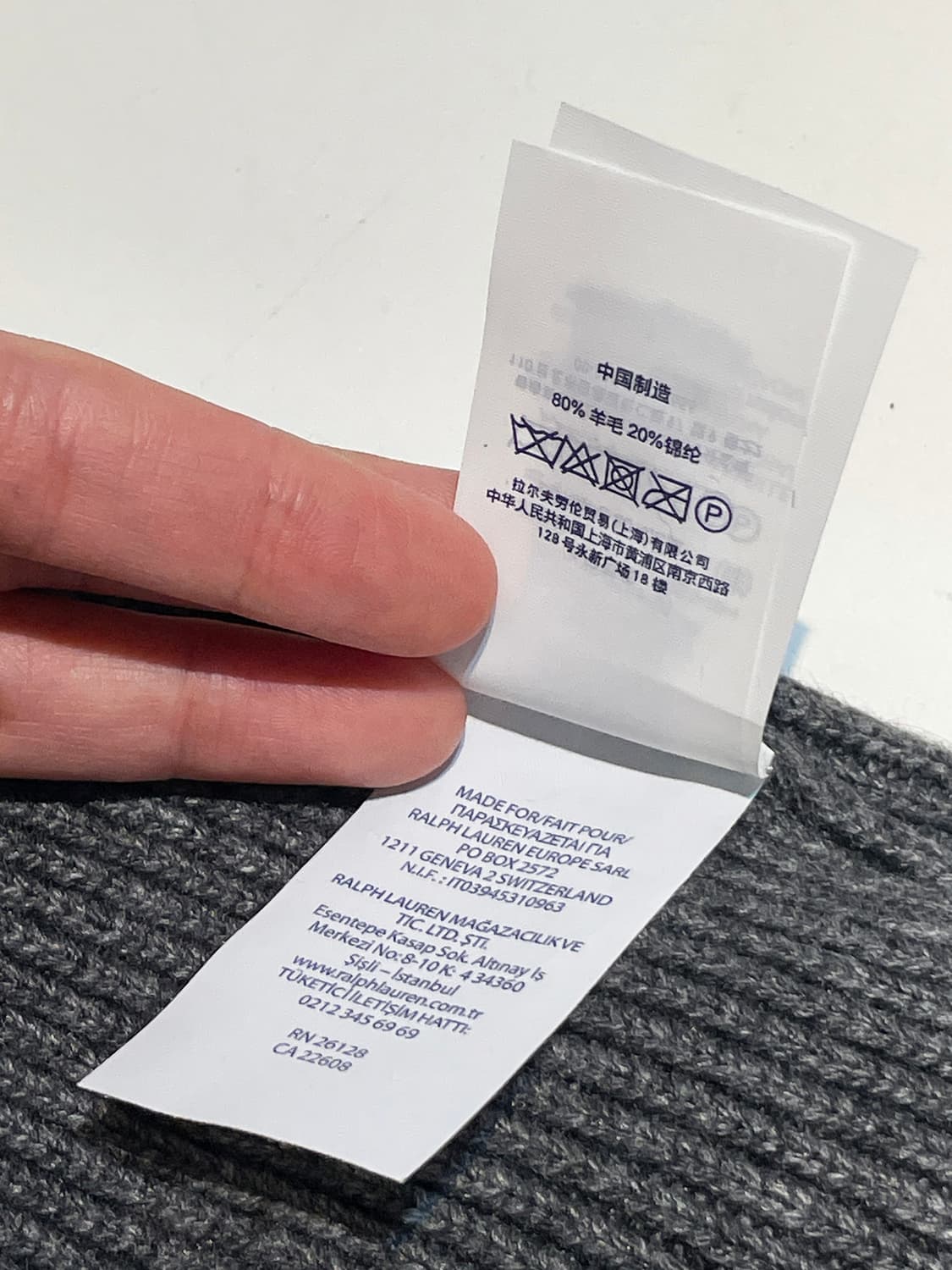 폴로 랄프로렌 베어 그레이 비니 미사용 새 상품 A1543 상품이미지8