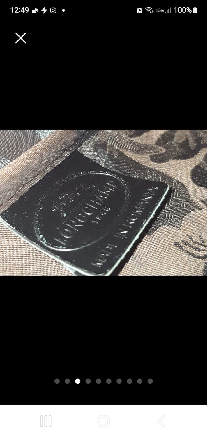 Longchamp 정품 롱샴 악어무늬 블랙 토트백 상품이미지7