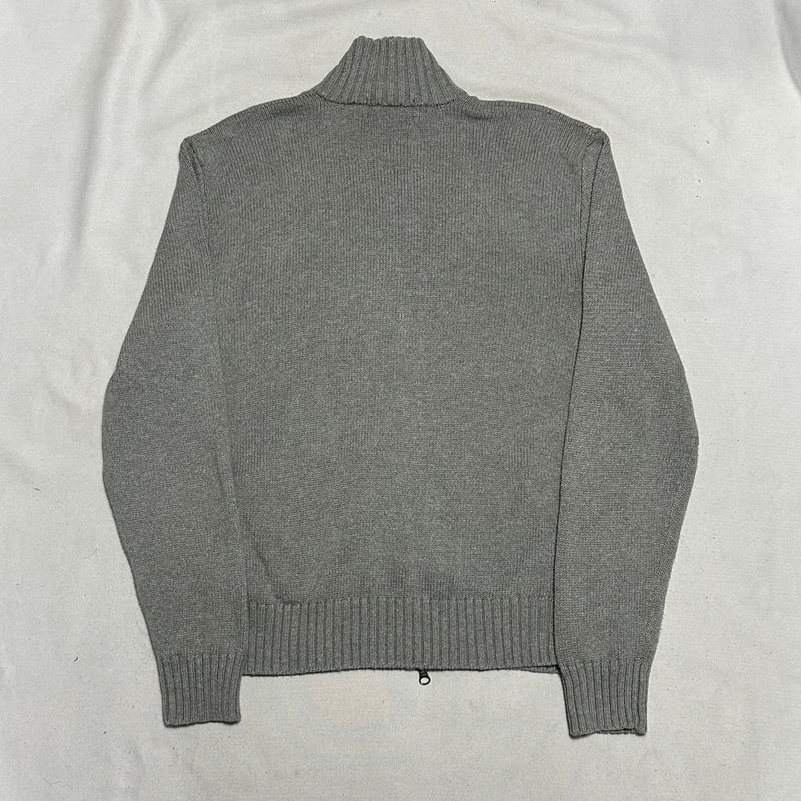 L 폴로랄프로렌 그레이 코튼 하프 니트집업 상품이미지3