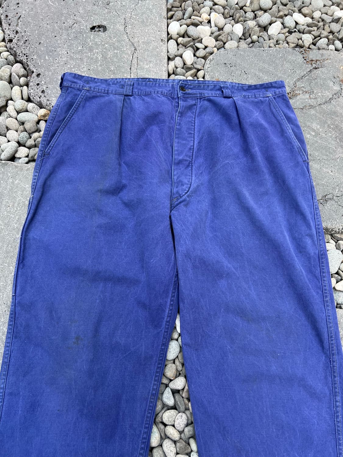 OLD VINTAGE WASHING FADED BLUE 프렌치워크팬츠 상품이미지3