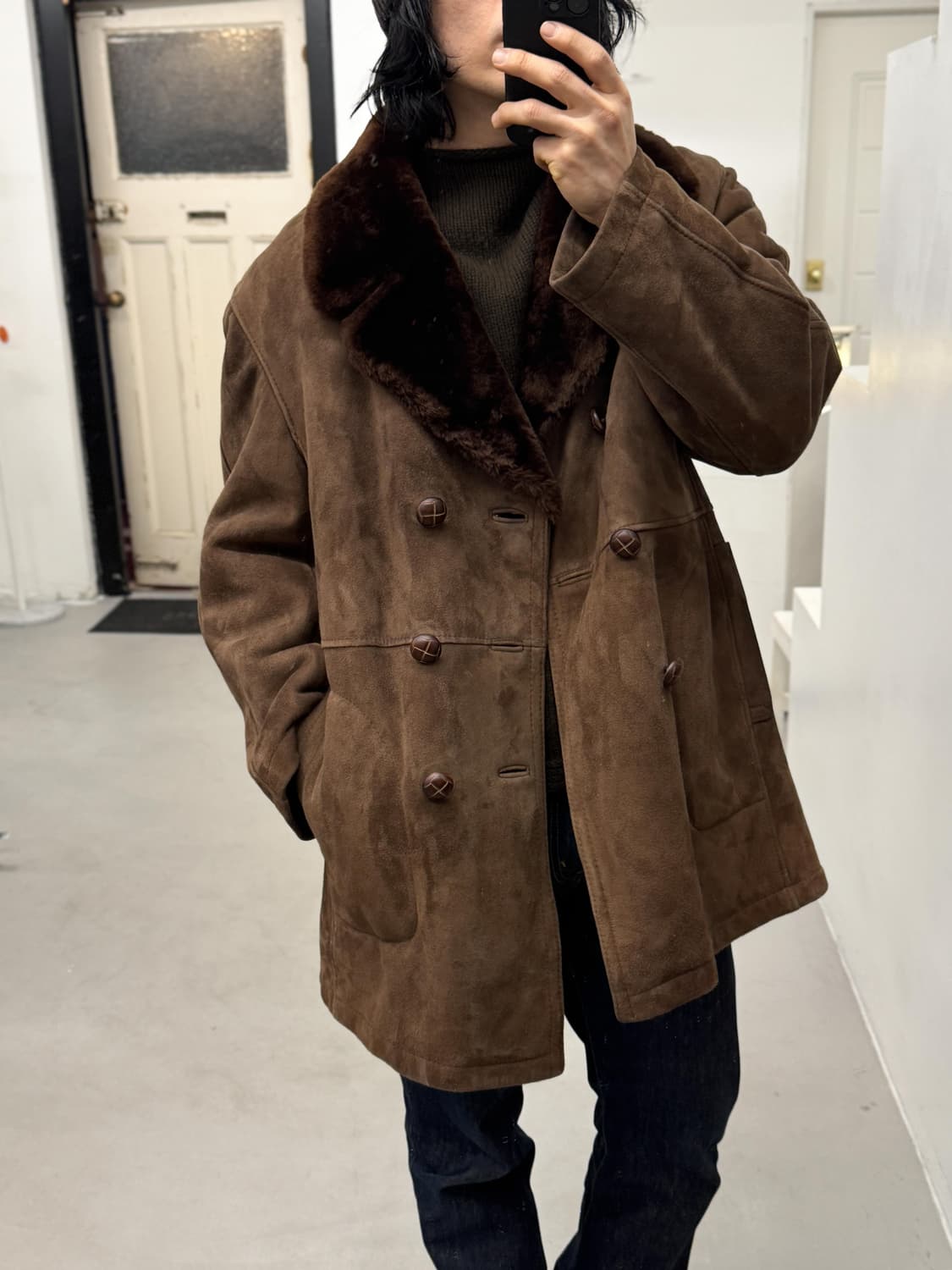 빈티지 스웨이드 무통 시어링 자켓 상품이미지8