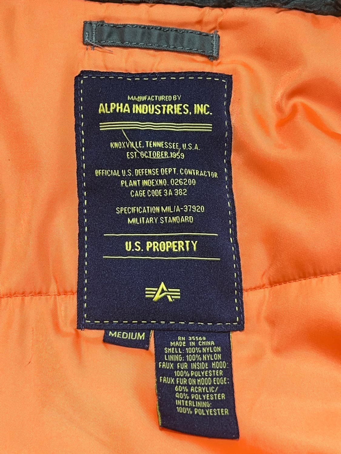 알파 인더스트리 n-3b 파카 상품이미지8