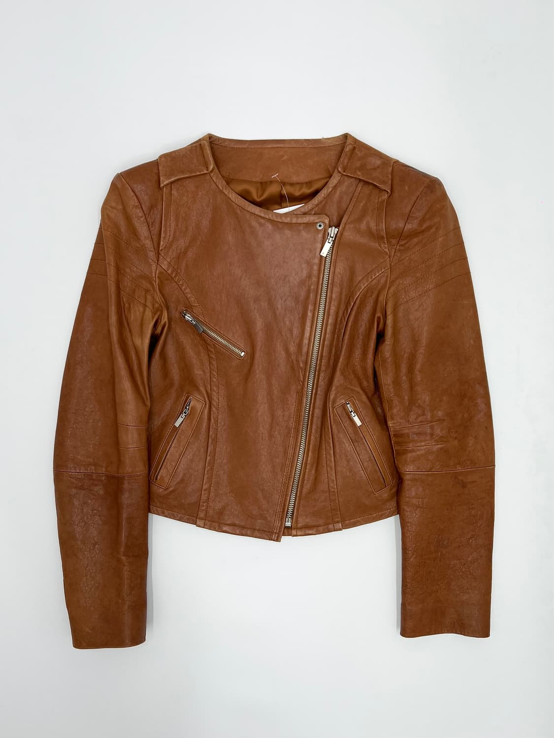 빈티지 크롭 레더자켓 상품이미지1
