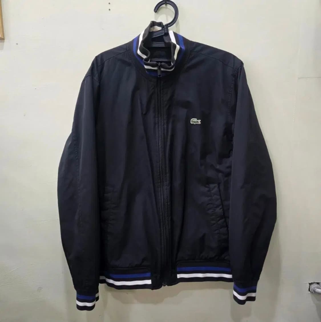 라코스테 퀼팅 블랙 봄버 자켓 상품이미지1