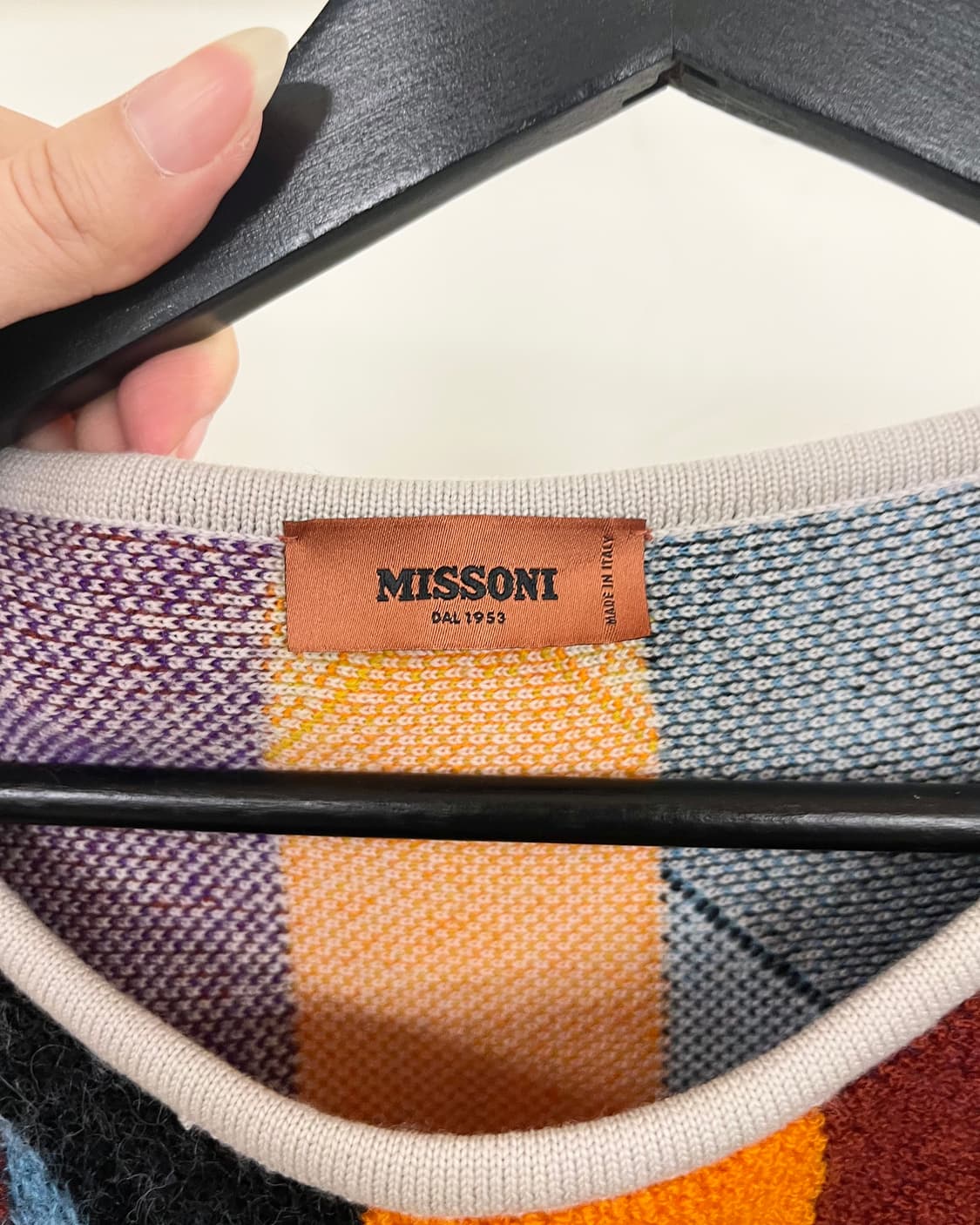 미쏘니 멀티컬러 스트립 니트 베스트 상품이미지7