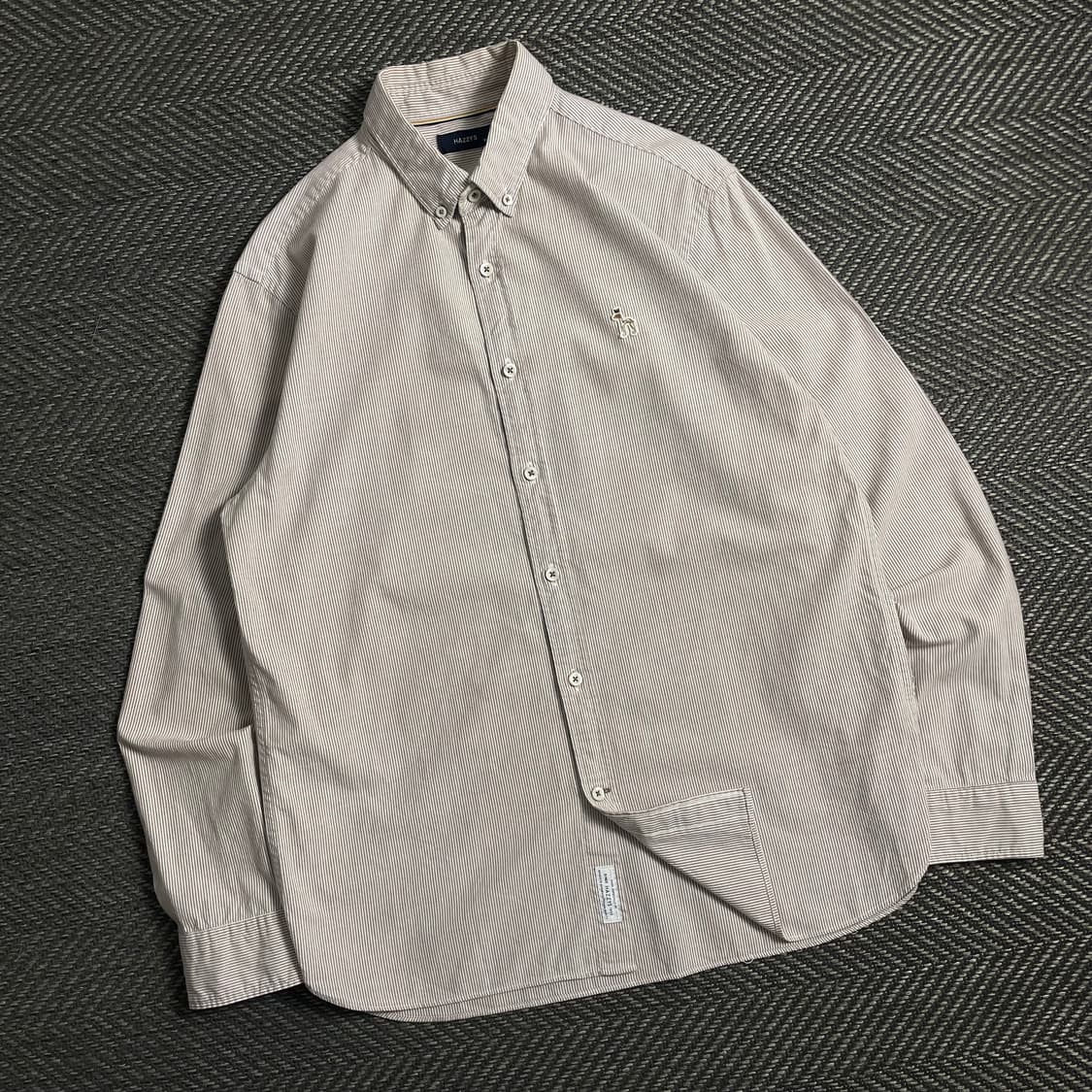 헤지스 자수로고 스트라이프 혼방 셔츠 y 5027 상품이미지1