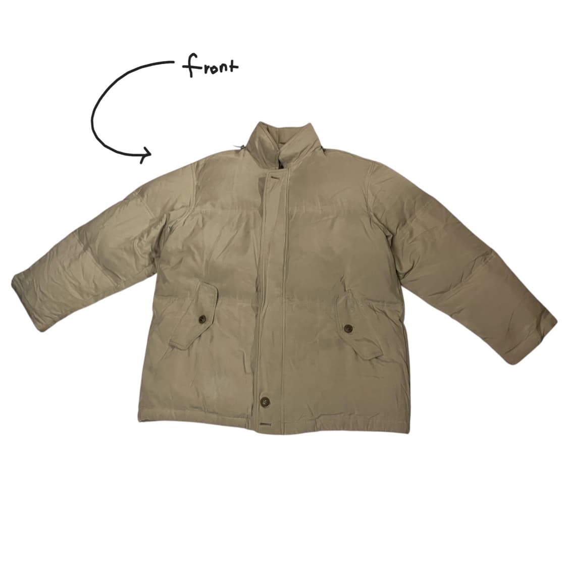 입생로랑 베이지 패딩 점퍼 M 상품이미지2