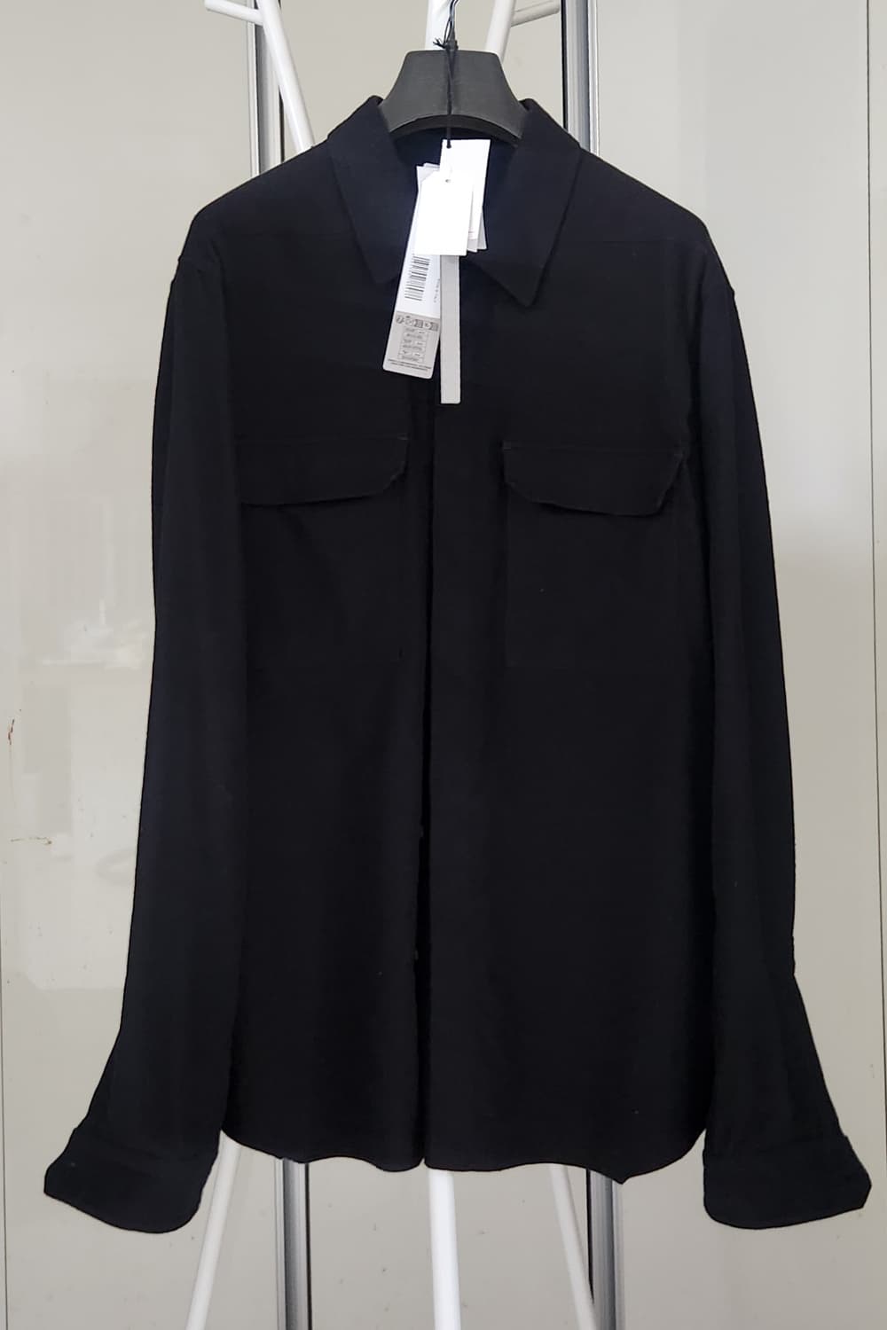 릭오웬스 블랙 플란넬 워크 셔츠 50사이즈  상품이미지2