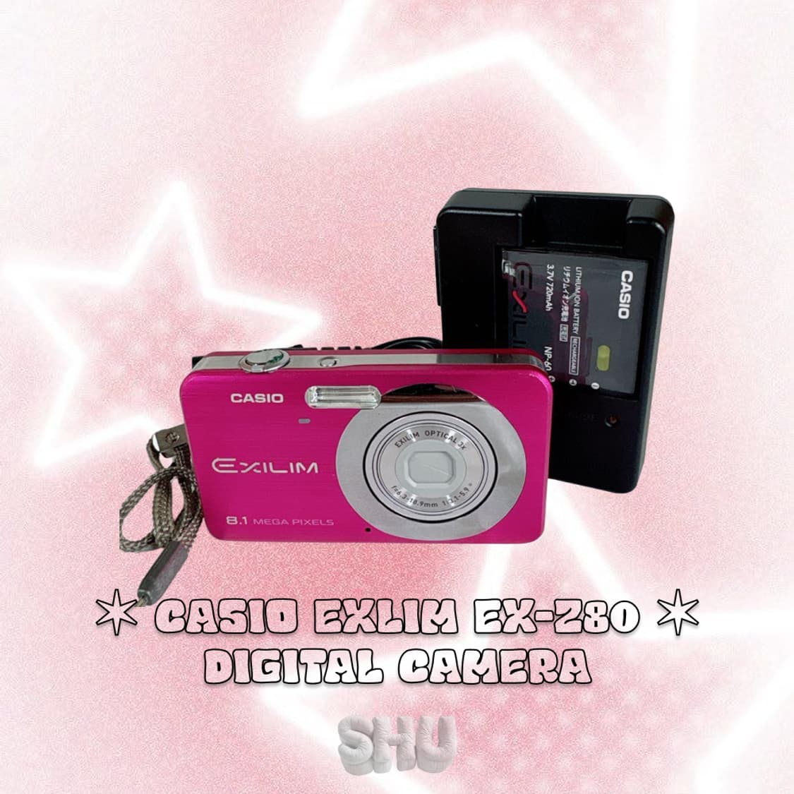 카시오 엑슬림 EX-Z80 빈티지 디카 체리핑크 상품이미지2